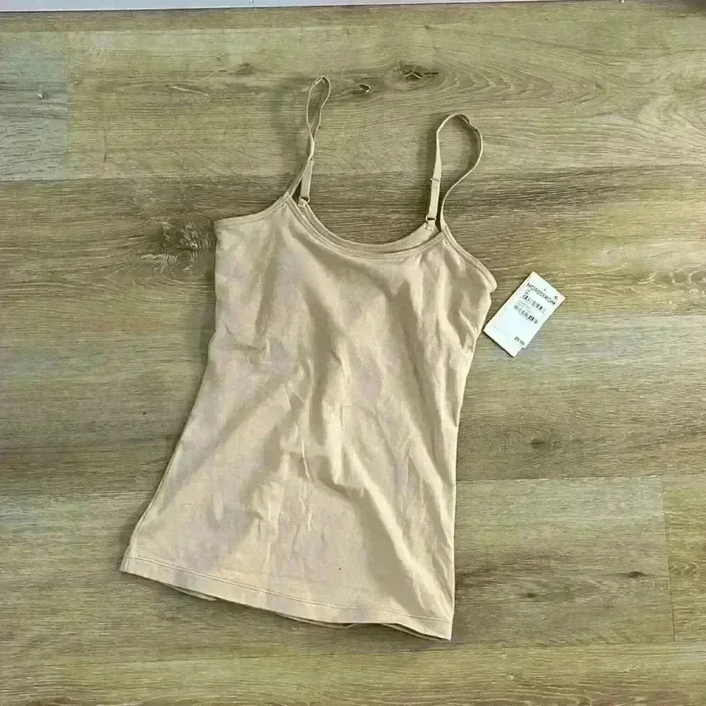 Nordstrom beige sand adjustable strap tank cami